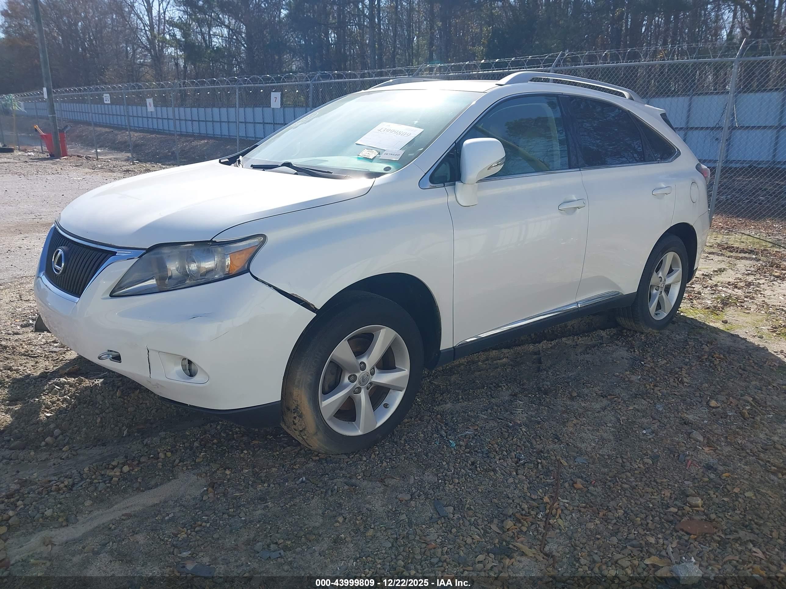 2012 LEXUS RX — VIN 2T2BK1BA9CC131013 — photo 2