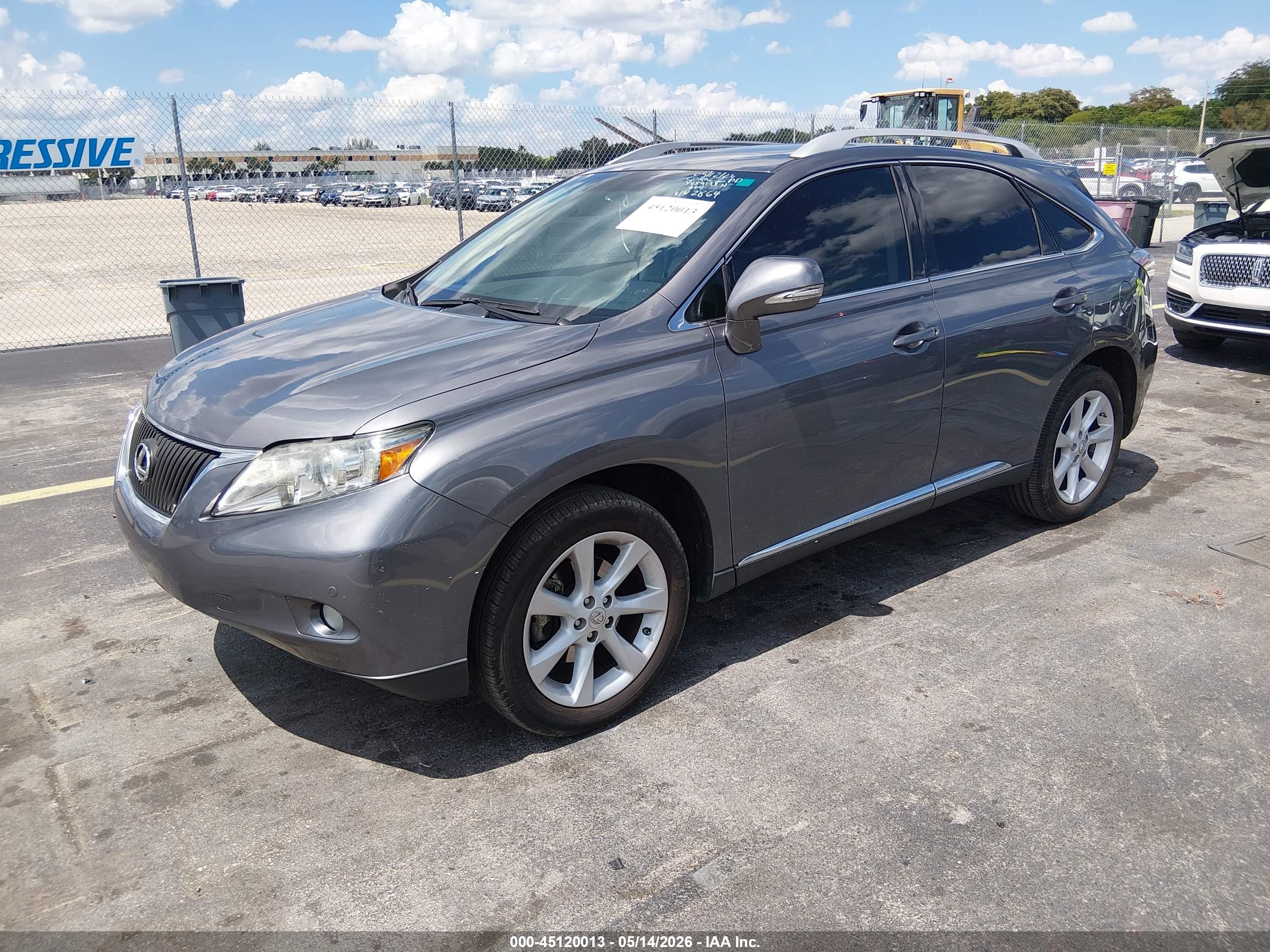 2012 LEXUS RX — VIN 2T2ZK1BA5CC072864 — photo 2