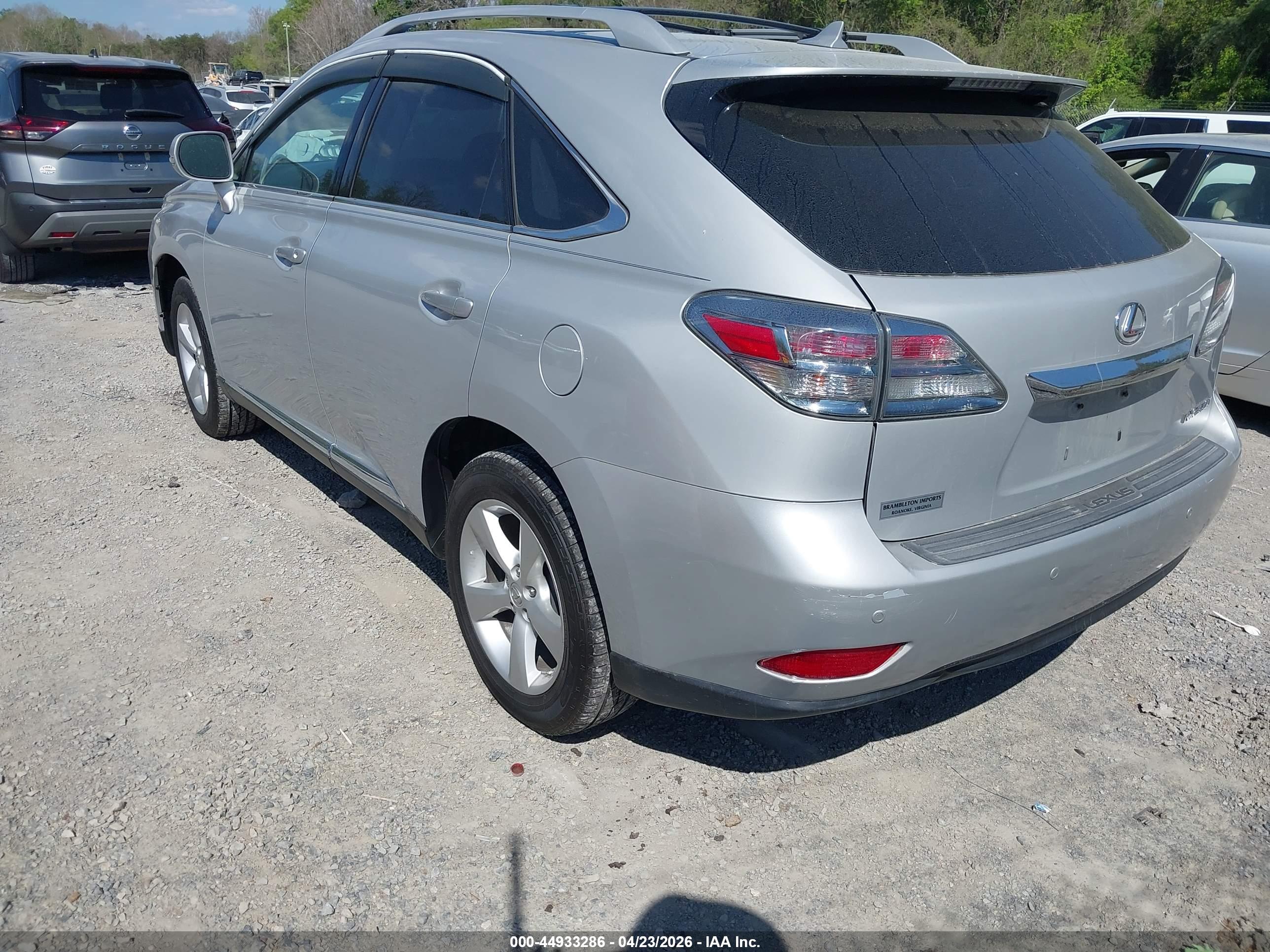 2012 LEXUS RX — VIN 2T2BK1BAXCC124717 — photo 3