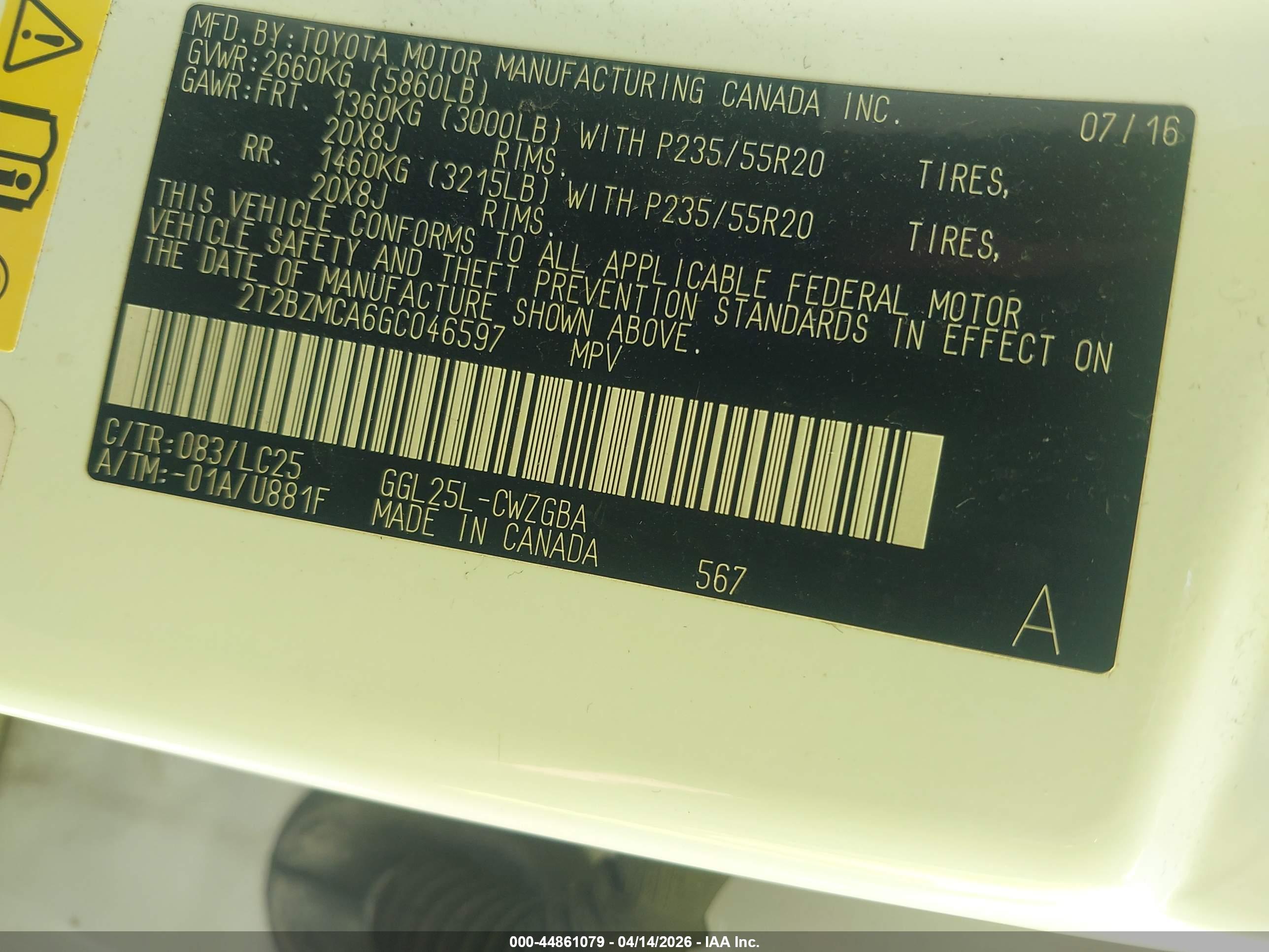 2T2BZMCA6GC046597 — photo 9