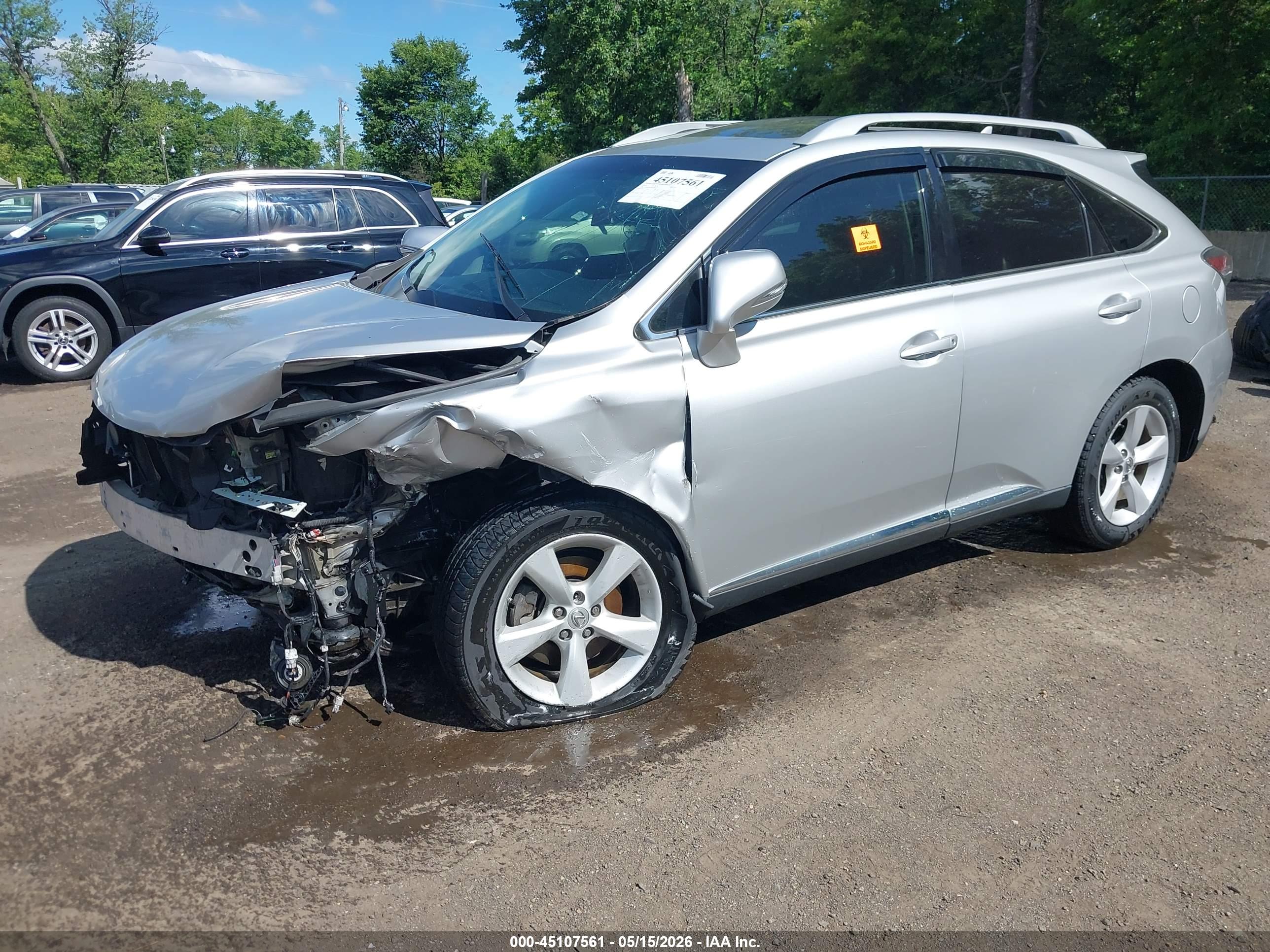 2013 LEXUS RX — VIN 2T2BK1BAXDC166337 — photo 2
