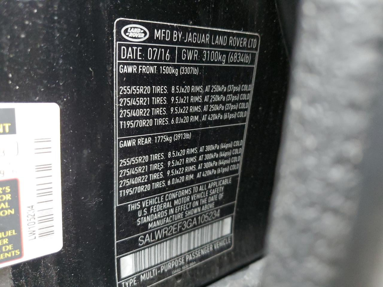 SALWR2EF3GA105234 — photo 13