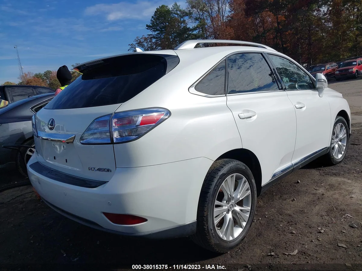 2012 LEXUS RX 450H — VIN JTJBC1BA7C2432053 — photo 4