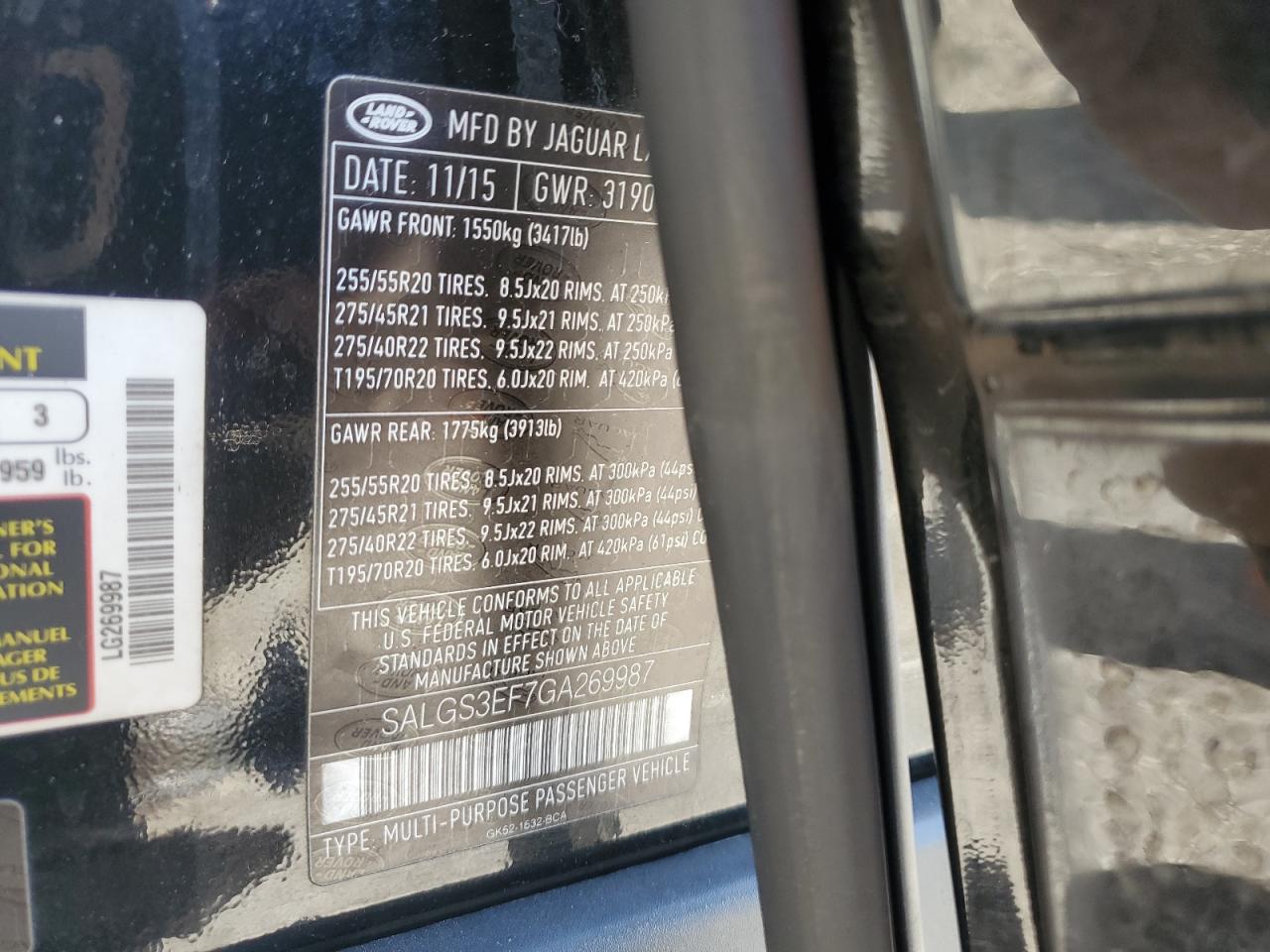SALGS3EF7GA269987 — photo 12