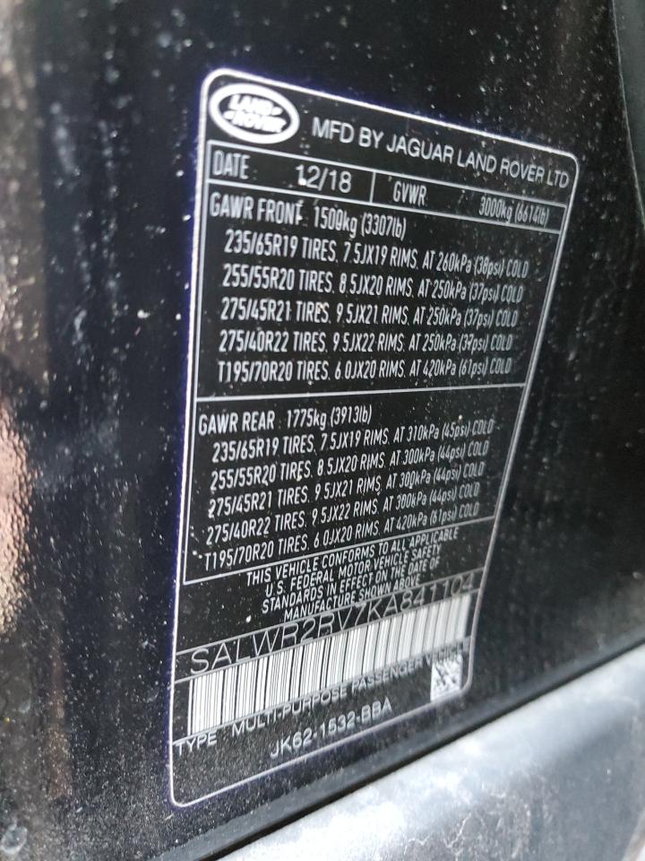 SALWR2RV7KA841104 — photo 12