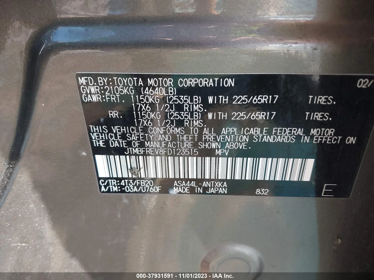 JTMBFREV8FD123515 — photo 9